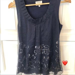 Beaded Marconi top Coldwater Creek size small